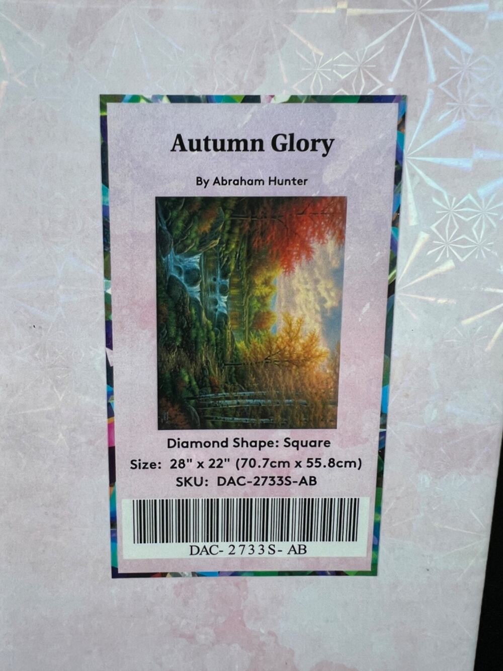 Diamond Art Club Mystery Kit "Autumn Glory" 28”/22” Square New Sealed
